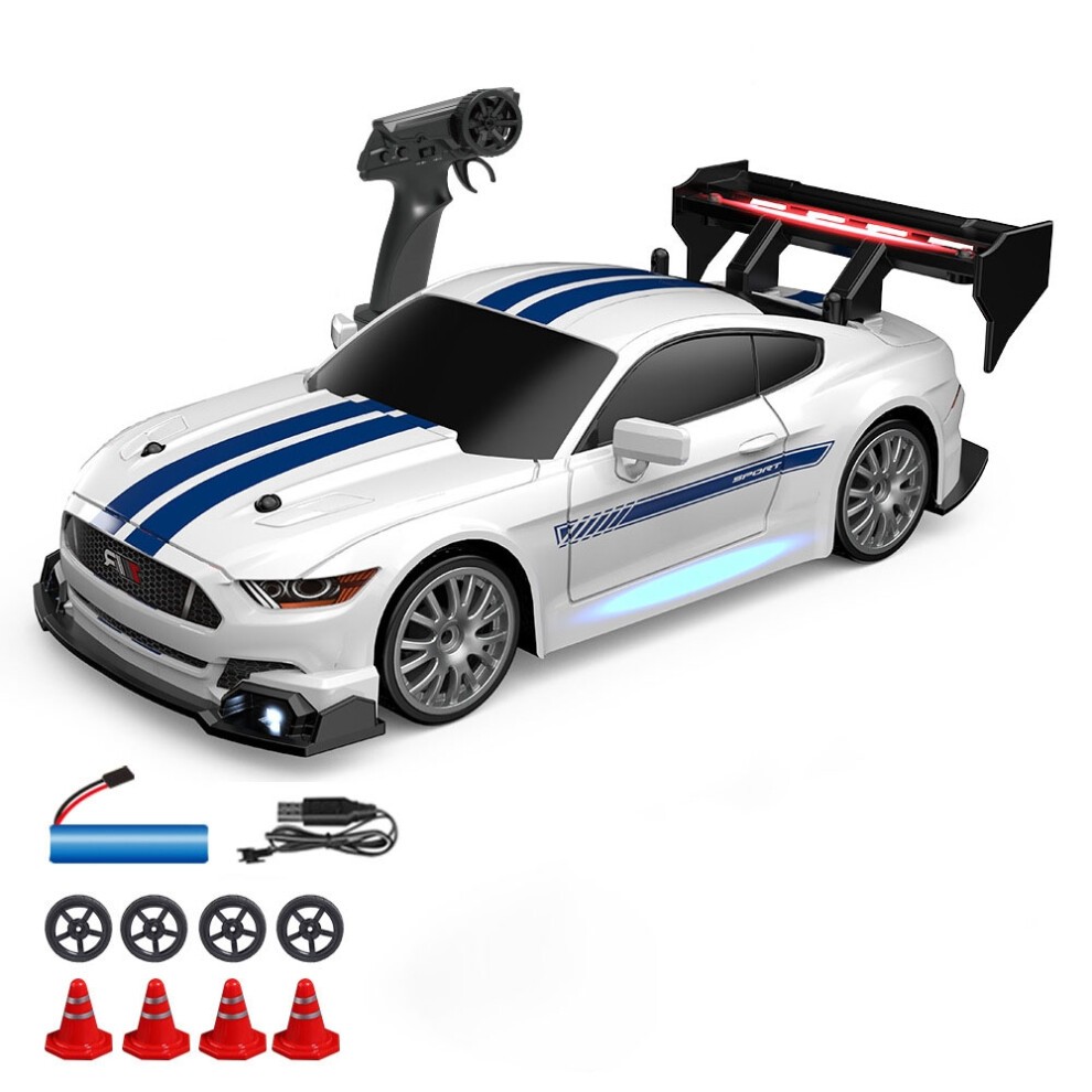 (Weiß) 1:24 Rc Car Kinderspielzeug 30 Km/h Ferngesteuerte Rennwagen Funkgesteuertes Driftfahrzeug Mit