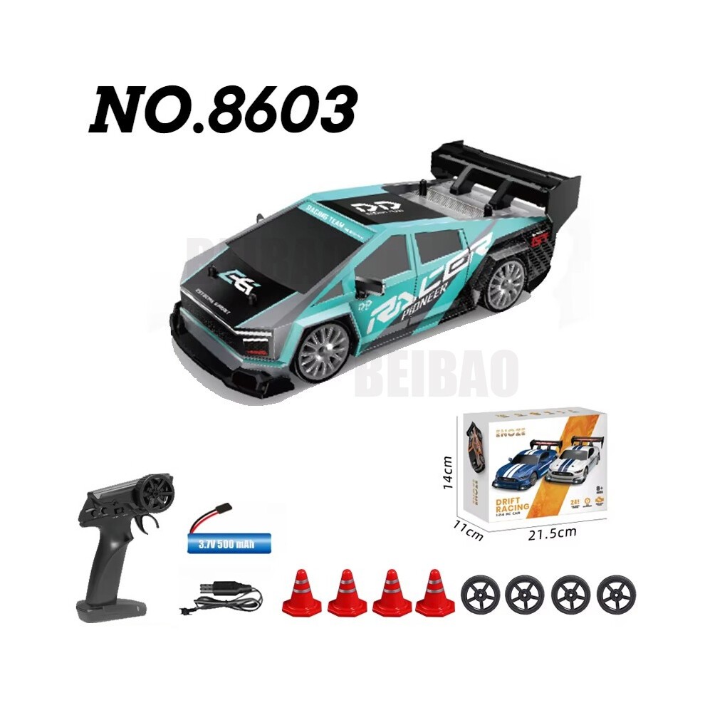 (8603 Blau) RC Drift Racing AE86 1/24 4WD 30 Km/h Hochgeschwindigkeitslicht 2,4 G Ferngesteuertes Automodell