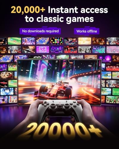 2025 Retro Gaming Console Pro 4K HDMI with 20,000  Built-in Classic Video Games, Retro Game Stick with 23 Emulators Plug & Play TV Video Gaming Stick