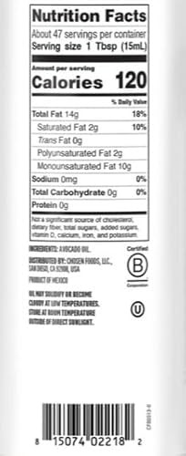Chosen Foods Avocado Oil Squeeze Bottles,100% Pure Avocado Oil - 700ml