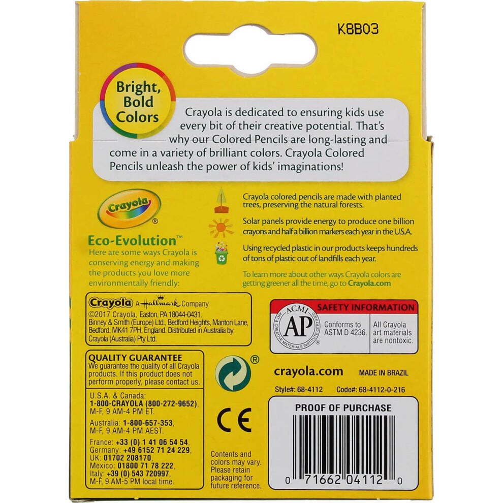 Crayola 68-4112 Colored Pencils  Short  12 Count (Pack of 2) thumbnail