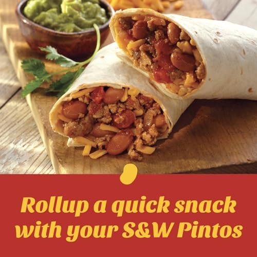 S&W Low Sodium Canned Pinto Beans, Plant Protein and Fiber, Gluten Free, Vegan, Fat Free, 12 Pack of 15.5 Oz Cans thumbnail