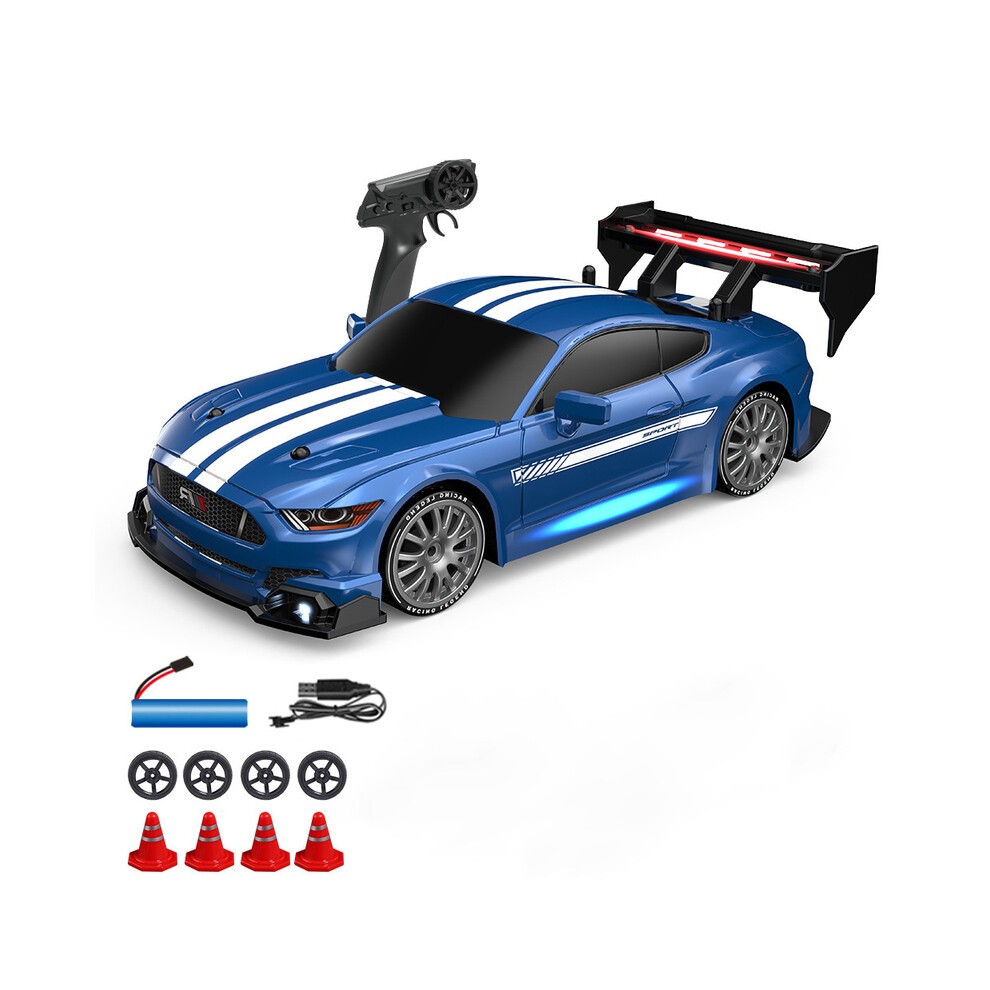 (Azul) 1:24 RC Coche Juguetes Para Niños 30 Km/h Coches De Carreras De Control Remoto Vehículo De Derrape