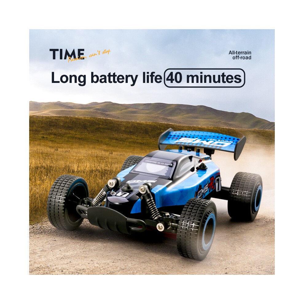 (Azul) Coche RC De Alta Velocidad De 30 Km/h, 2,4 G, Radiocontrol, Escala 1:18, Buggy Todoterreno, Juguetes Para thumbnail
