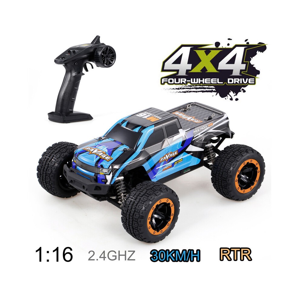 (harja 30 Km Sininen)Linxtech 16889a 1/16 Rc Car 45 Km/h High Speed Harjaton Moottori 4WD Rc-kilpa-auto