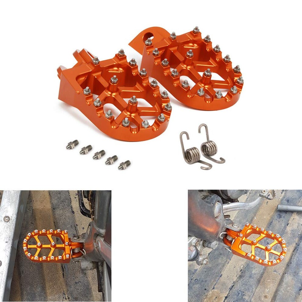 Billet MX Wide Foot Pegs Footpegs Foot Pedals Rests for 65SX 09-18 85SX 03-17 150-300XC/250XC-F 200-530XC-W/XCF-W 06-16 125SX/250-450SX-F 250SX 125-53