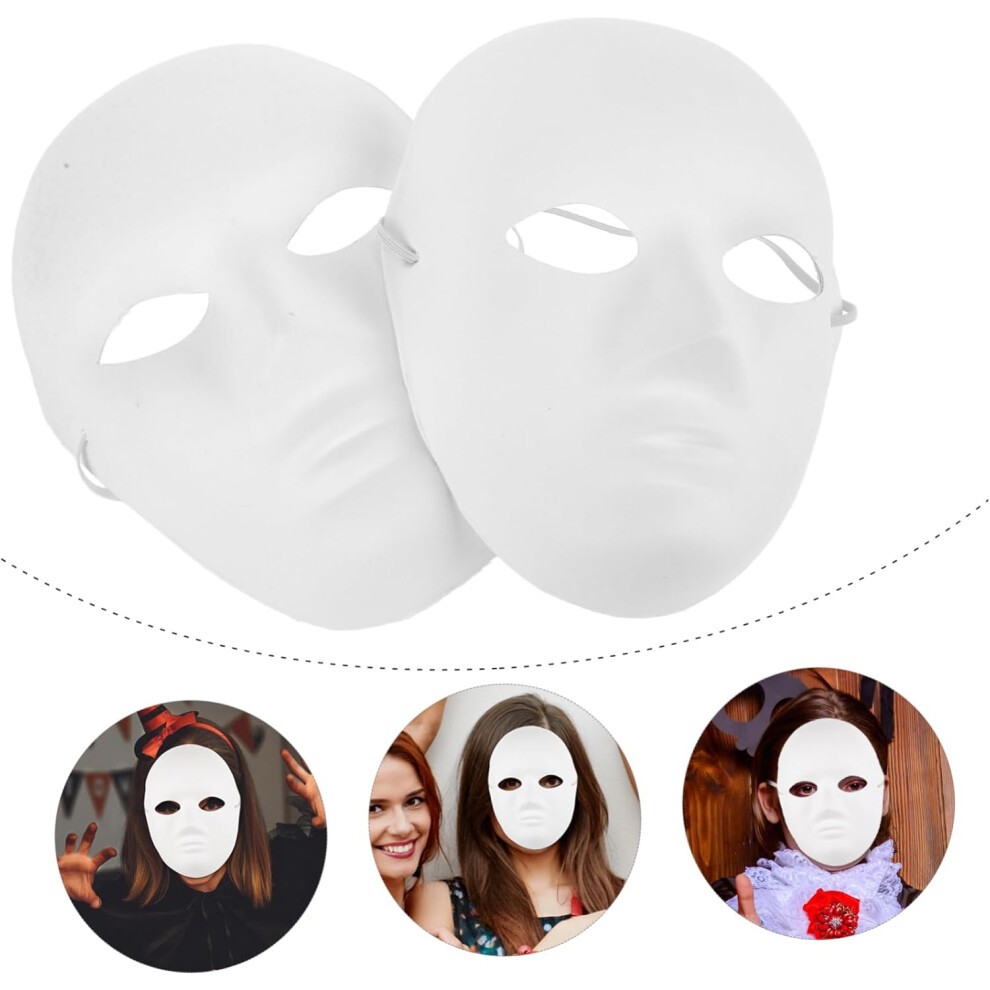 Lot De 8 Masques En Papier Uni à Faire Soi-même Pour Mascarade, Danse, Festival, Fête, Spectacle, 4 Masques Pour Femmes Et 4 Masques Pour Hommes thumbnail