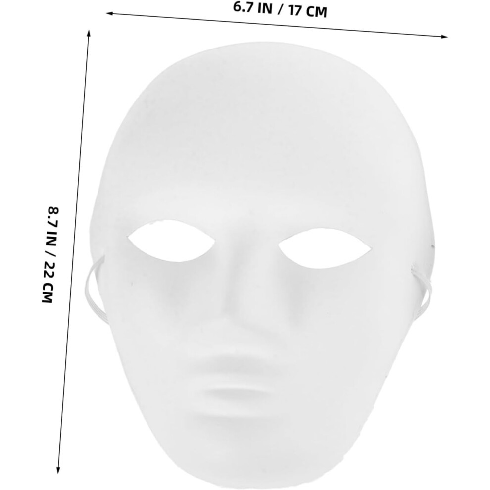 Lot De 8 Masques En Papier Uni à Faire Soi-même Pour Mascarade, Danse, Festival, Fête, Spectacle, 4 Masques Pour Femmes Et 4 Masques Pour Hommes thumbnail