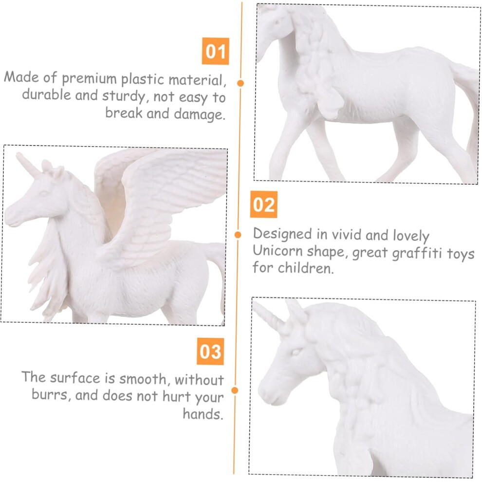 Lot De 4 Moules à Licorne à Faire Soi-même Pour Colorier Vos Propres Licornes, Cadeaux De Fête, Ensemble D'artisanat Créatif thumbnail