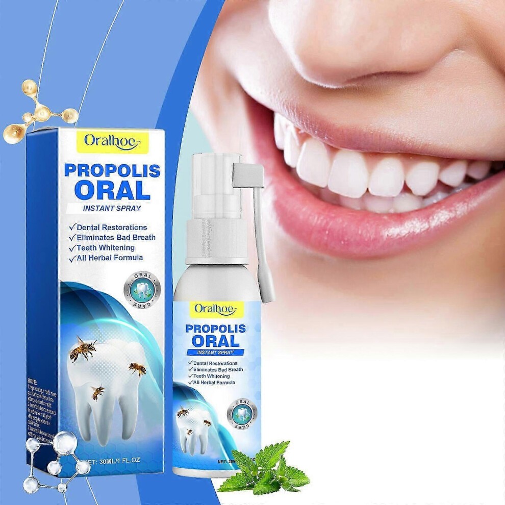 (3pcs)Propolis Oral Instant Treatment Spray, Propolis Oral Health Spray, Propolis Teeth Cleaning Spray, Propolis Oral Spray, Fresh Breath thumbnail