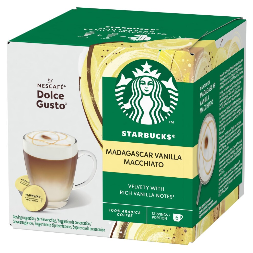 STARBUCKS Vanilla Macchiato by Nescaf? Dolce Gusto, Capsules De Caf? 6 X 12 (72 Capsules) thumbnail