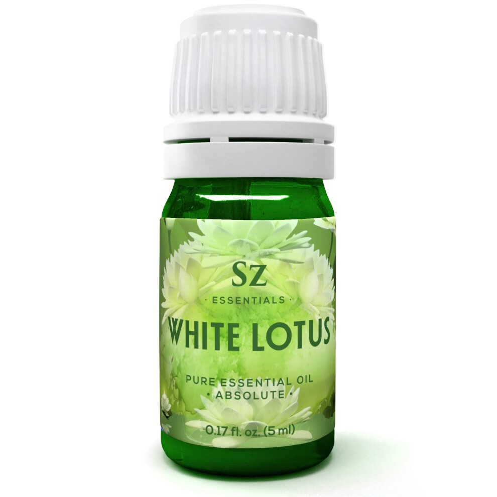 Sz Essentials - White Lotus 100% Pure  Essential Natural Oil - Extracted from Nymphaea Lotus - Rich & Sweet Scent  with Exotic Floral Overtones - Ther