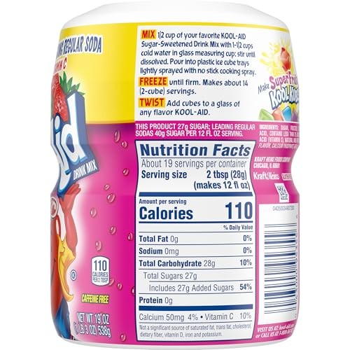 Kool-Aid Sugar-Sweetened Strawberry Artificially Flavored Powdered Soft Drink Mix, 19 Oz Canister thumbnail