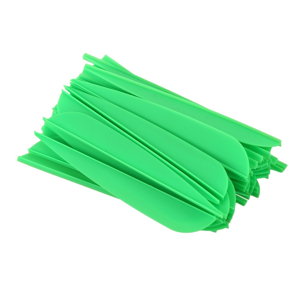 Flèches à Ailettes 4 Pouces En Plastique Pour Flèches De Tir à L'arc à Faire Soi-même, Lot De 50 (vert)