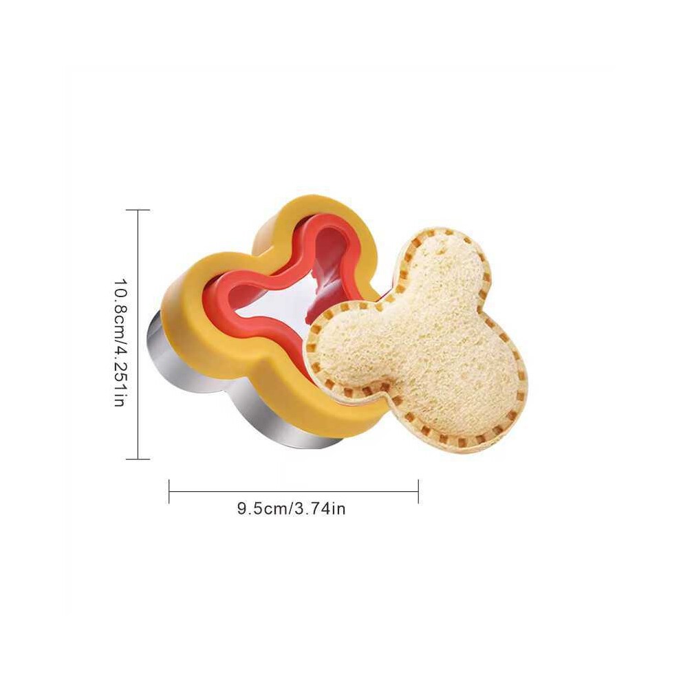 Lot De 4 Coupe-sandwichs Et Scellants Pour Déjeuner D'enfants, Machine à Sandwichs Non Croustillante à Faire Soi-même, Coupe-sandwichs Au thumbnail