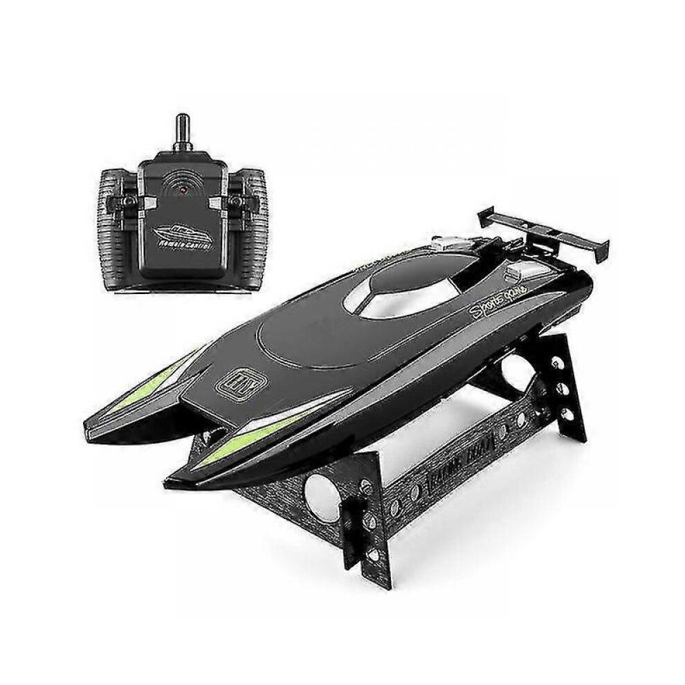 (Black)30 Km/h Rc Boat 2.4 Ghz High Speed Racing Speedboat Remote Control Ship Water Game Kids Toys Children Gift Fg