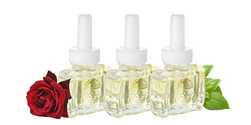 Scent Fill 100% Natural Sweet Rose & Basil Plug in Air Freshener, Scented Oil Refills, 3 Refills thumbnail