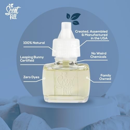 Scent Fill 100% Natural Sweet Rose & Basil Plug in Air Freshener, Scented Oil Refills, 3 Refills thumbnail