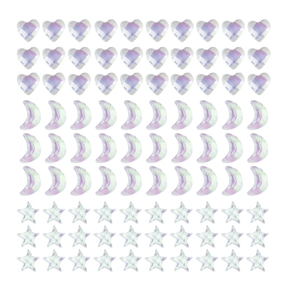 Lot De 90 Strass Aurora Pour Nail Art, Mélange De Formes Variées, Brillants Et à Faire Soi-même, Style 4