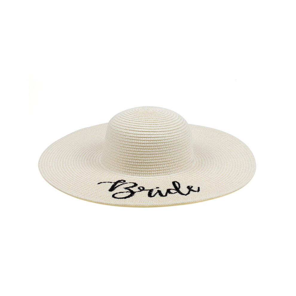 (BRIDE 2)2018 Brand BRIDE Brides Maid Floppy Summer Beach Sun Hats Honeymoon Bridesmaid Maid of Honor thumbnail