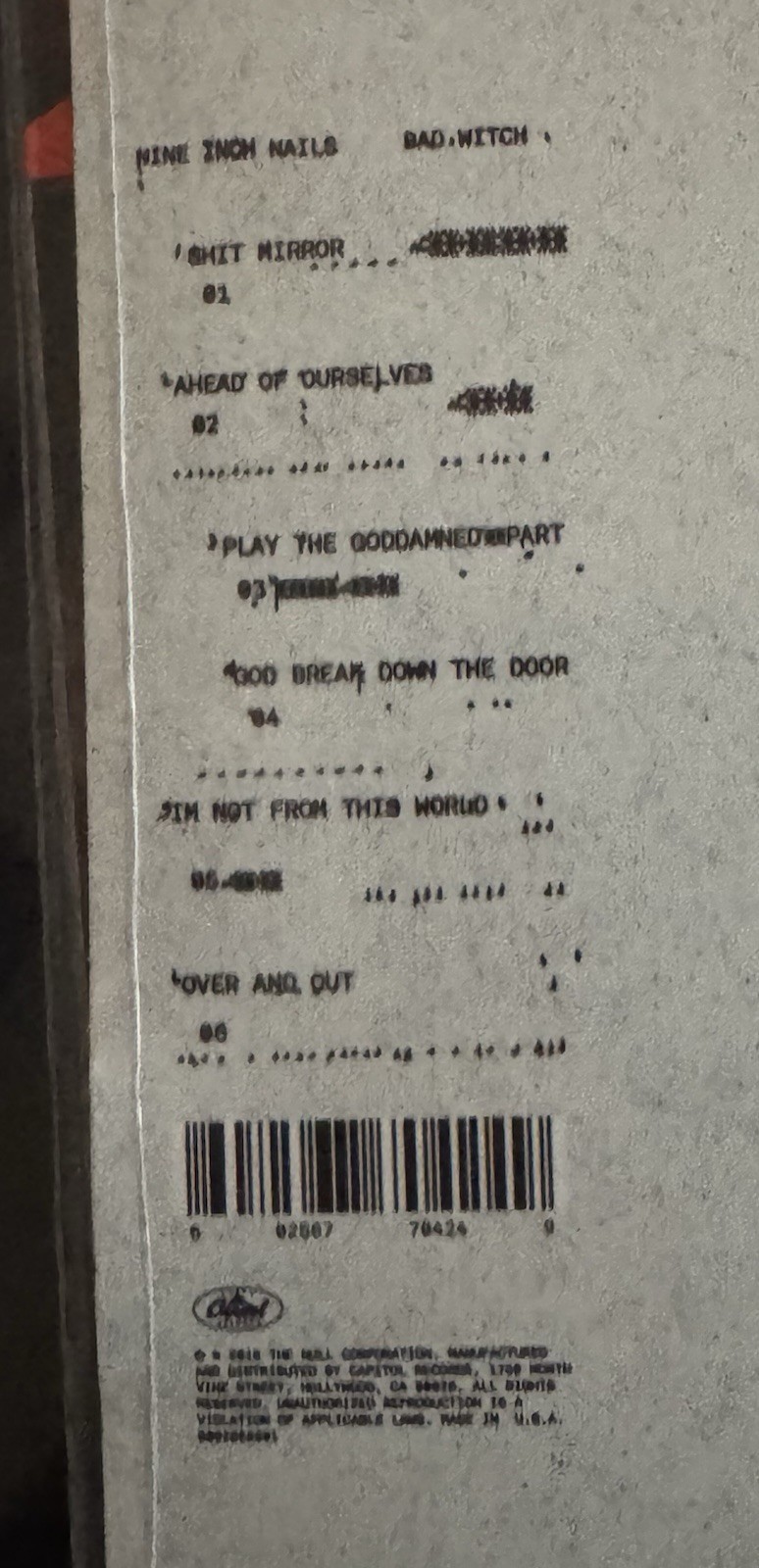 Nine Inch Nails - Bad Witch LP White Vinyl Spotify Exclusive ✅ Factory Sealed thumbnail