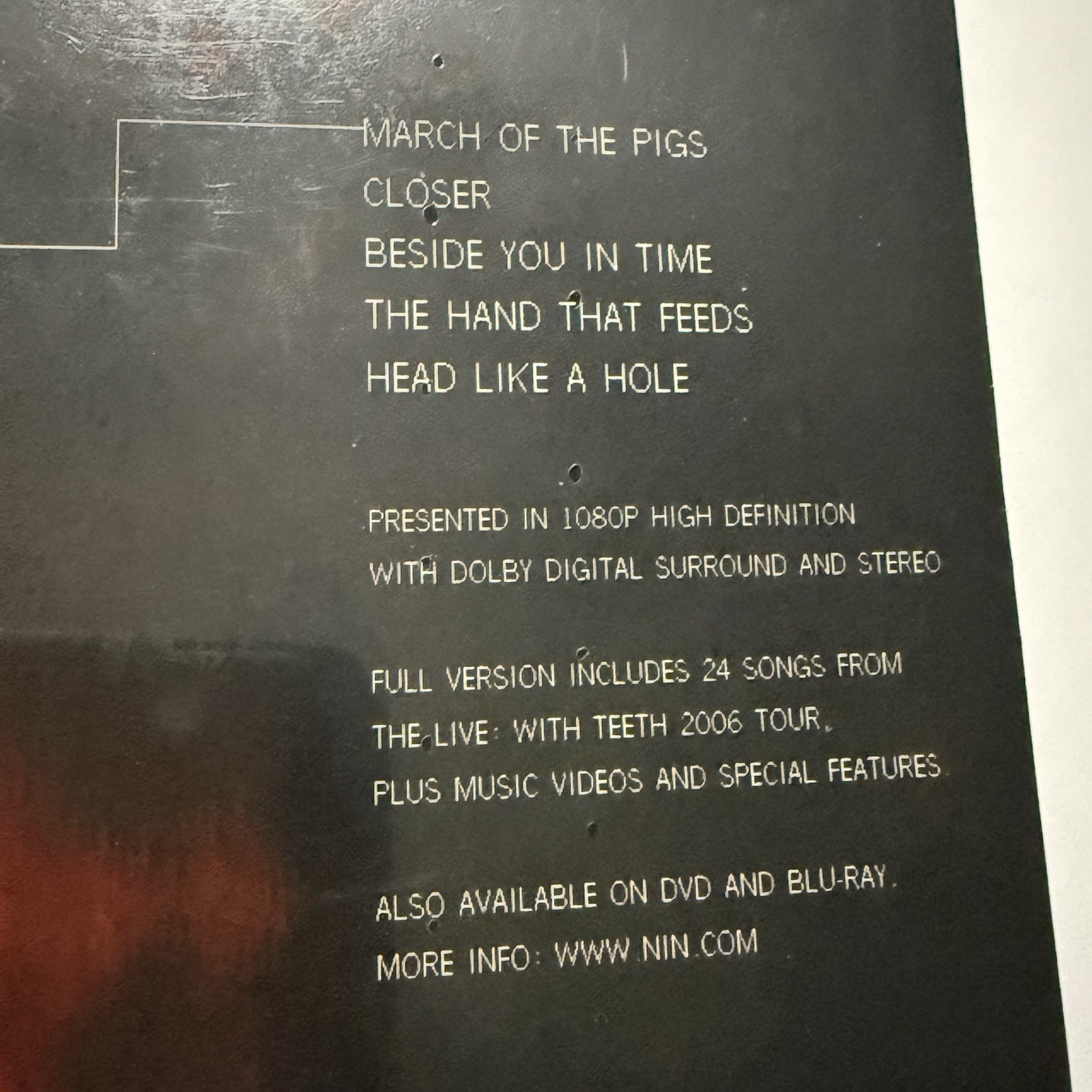 NINE INCH NAILS- Live: Beside You in Time HD DVD Sampler New Sealed thumbnail