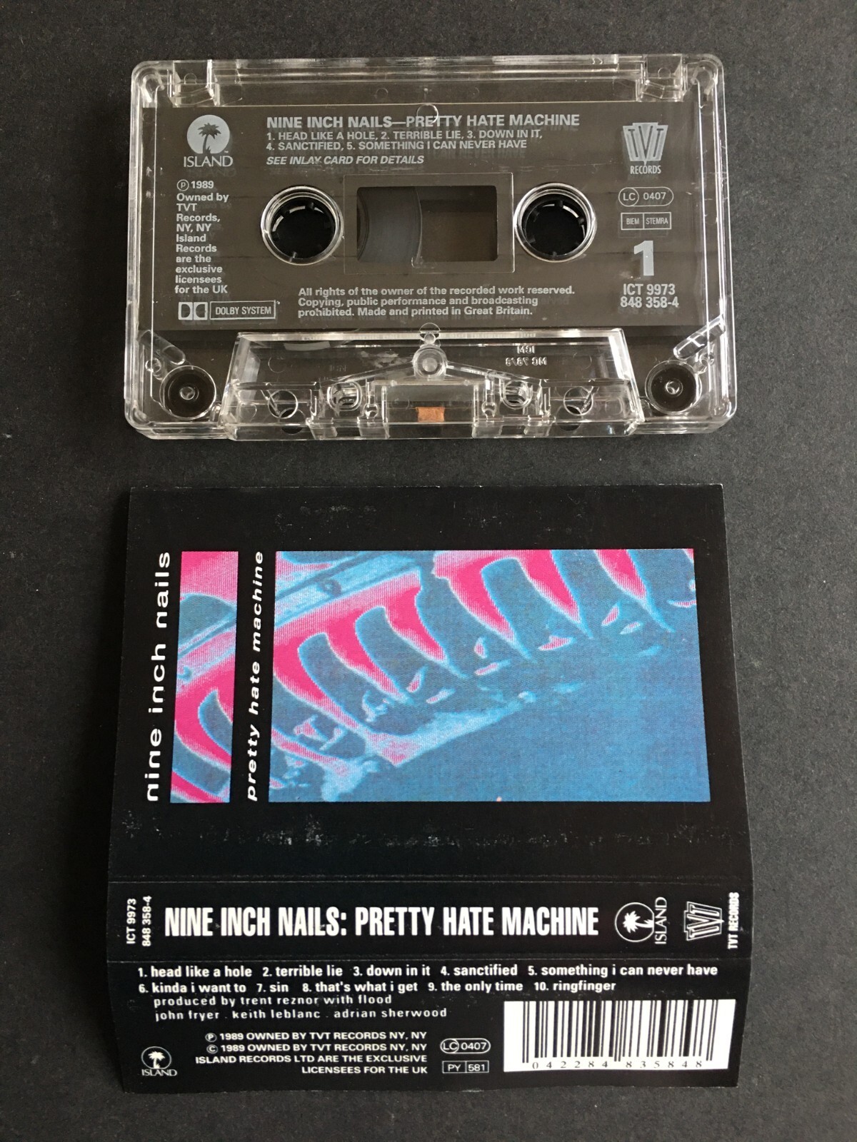 Nine Inch Nails - Pretty Hate Machine - UK Cassette ICT9973 - Island 1989 thumbnail