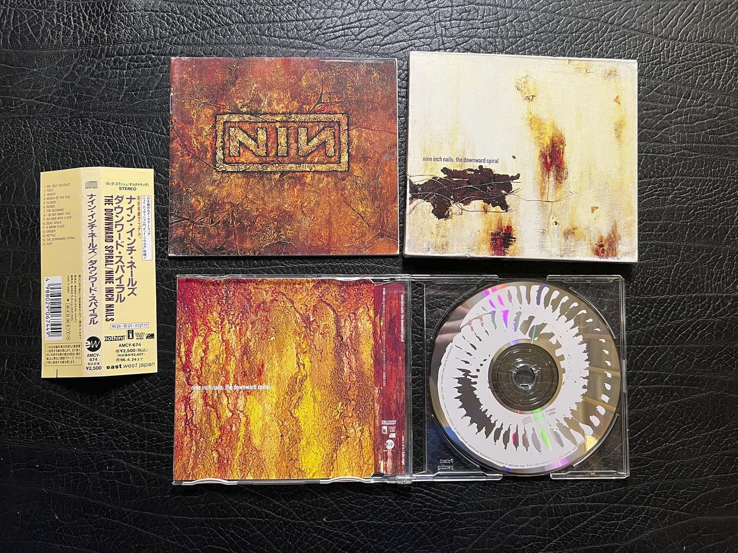 Nine Inch Nails – the Downward Spiral JAPAN CD 1994 W/OBI AMCY-674 Electronic