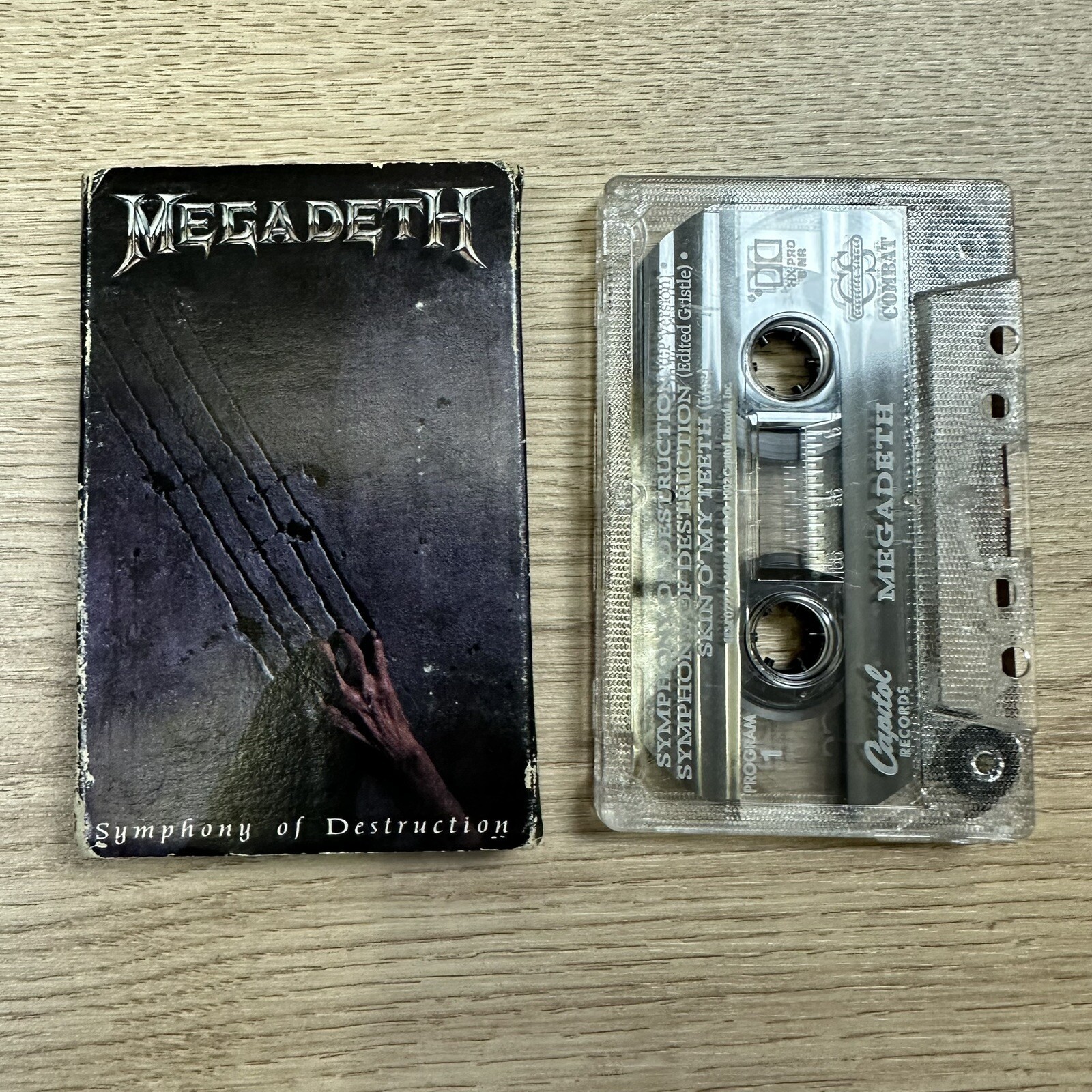 MEGADETH Symphony of Destruction CASSINGLE Cassette Tape Single Capitol Combat thumbnail