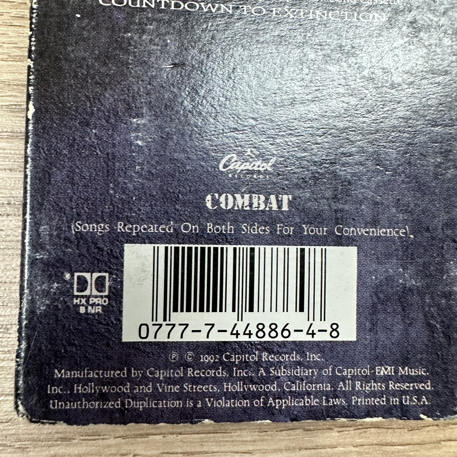 MEGADETH Symphony of Destruction CASSINGLE Cassette Tape Single Capitol Combat thumbnail