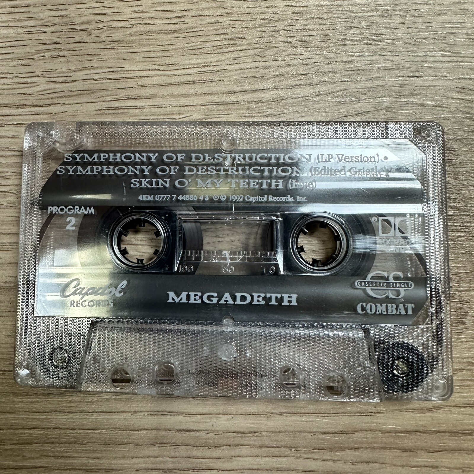MEGADETH Symphony of Destruction CASSINGLE Cassette Tape Single Capitol Combat thumbnail