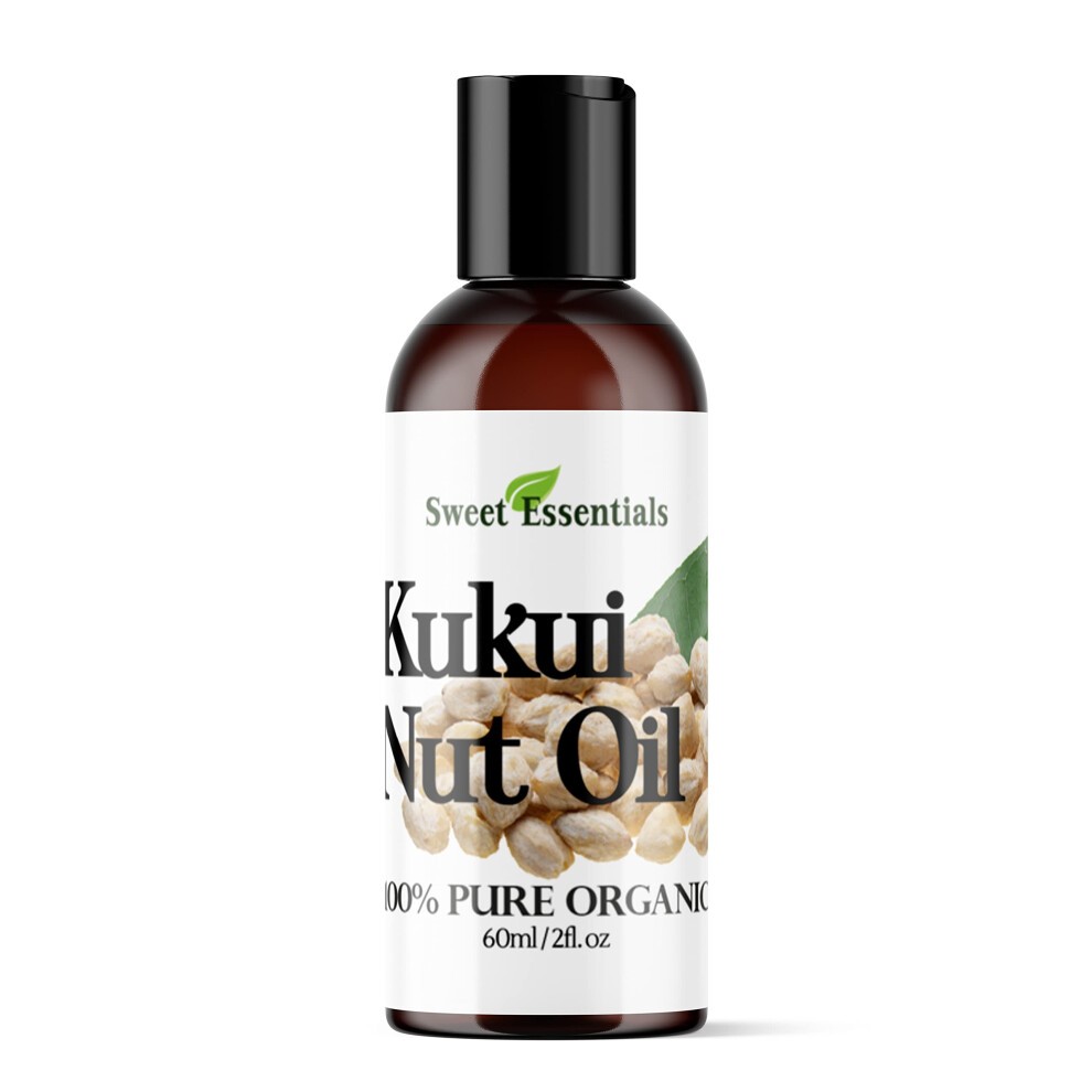 100% Organic Kukui Nut Oil | Imported from Hawaii | Various Sizes | 100% Pure | Cold-Pressed | Natural Moisturizer for Skin  Hair and Face | by Sweet