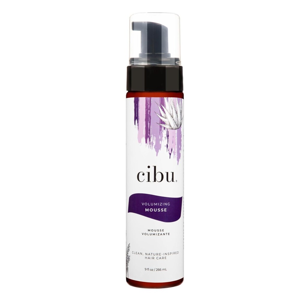 CIBU Volumizing Mousse | Travel Size Fine Hair Thickening Mousse | Strong Hold | Ultra Lightweight | Shine | Nutrient-Rich Aloevera  Rice Protein  Sun