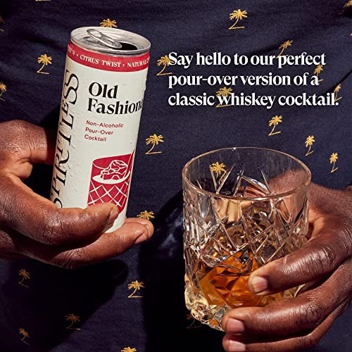 SPIRITLESS Old Fashioned, Non-Alcoholic Pour-Over Cans, Ready to Drink Mocktail & Cocktail Mixer, Vegan, 45 Calories, 8.45 Fl Oz Cans (4 Pack) thumbnail