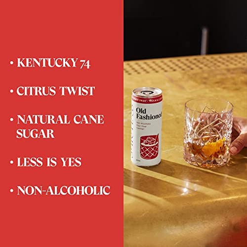 SPIRITLESS Old Fashioned, Non-Alcoholic Pour-Over Cans, Ready to Drink Mocktail & Cocktail Mixer, Vegan, 45 Calories, 8.45 Fl Oz Cans (4 Pack) thumbnail