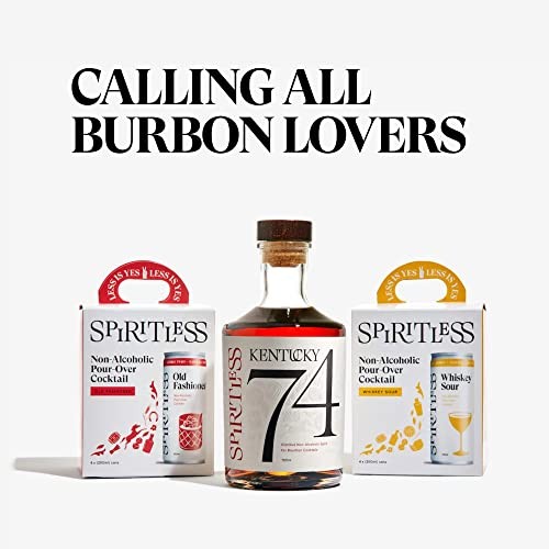 SPIRITLESS Old Fashioned, Non-Alcoholic Pour-Over Cans, Ready to Drink Mocktail & Cocktail Mixer, Vegan, 45 Calories, 8.45 Fl Oz Cans (4 Pack) thumbnail