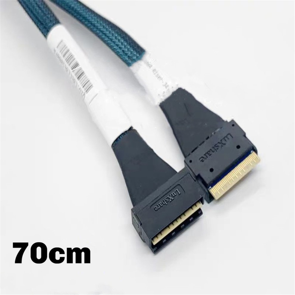 Cabo De Conexão Dados Slimline SAS MCIO SFF-8654 8I Para NVME Padrão 8654 8X 70 Cm thumbnail