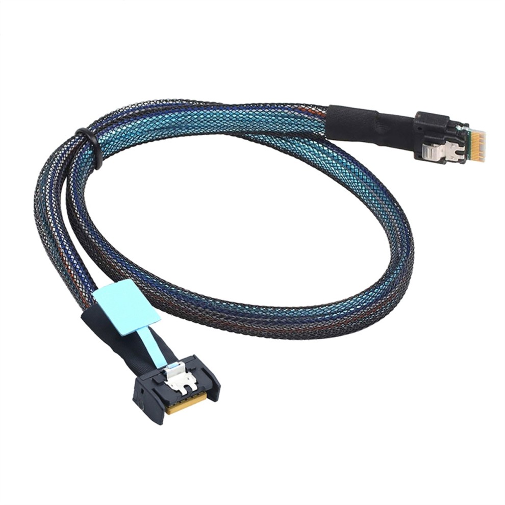 Gen5 MCIO Slimline SFF-8654 4i Para Cabo Trançado Fio Conexão De Dados Servidor thumbnail