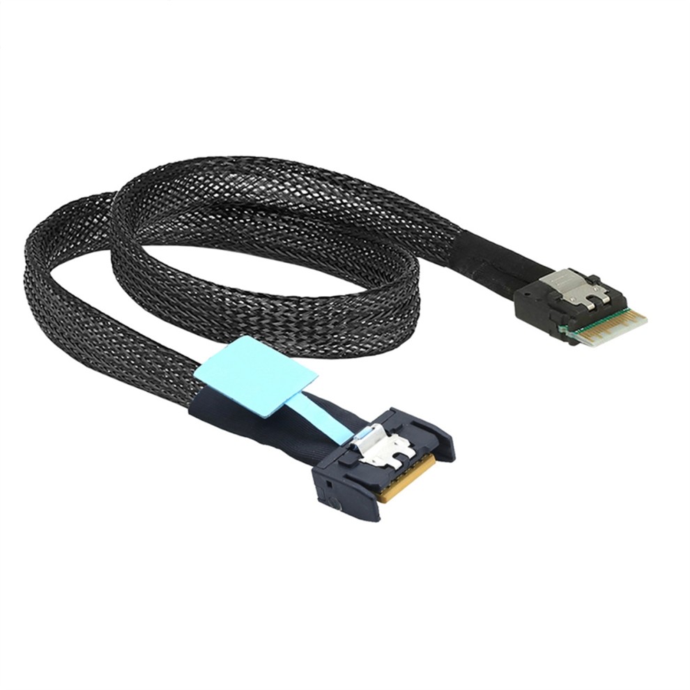 Gen5 MCIO Slimline SFF-8654 4i Para Cabo Trançado Fio Conexão De Dados Servidor thumbnail