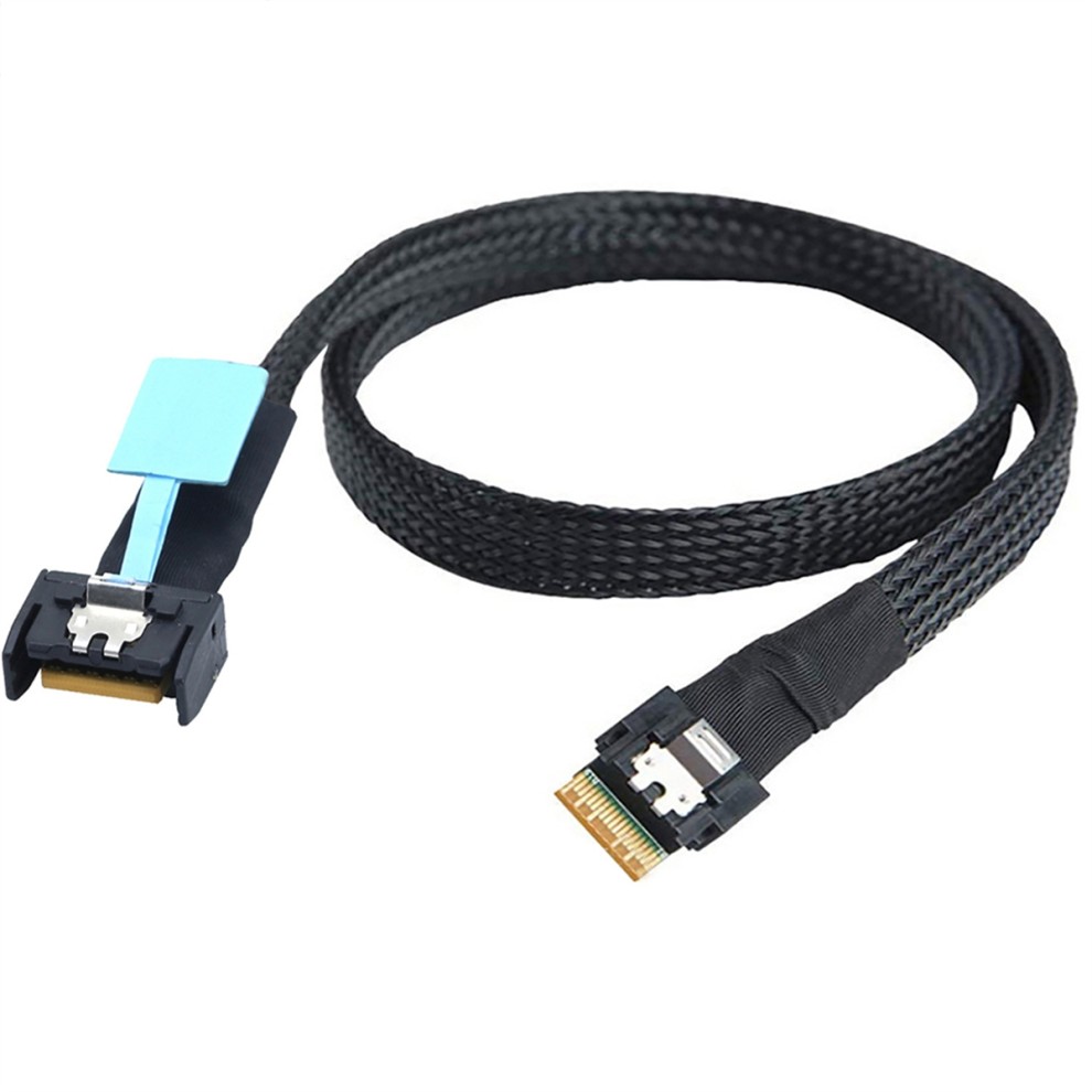 Gen5 MCIO Slimline SFF-8654 4i Para Cabo Trançado Fio Conexão De Dados Servidor thumbnail