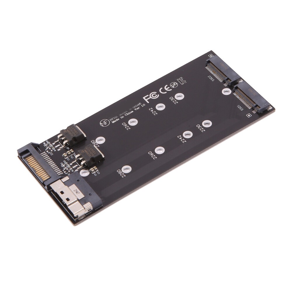 SFF-8654 8I Split Card X8 Para VROC Dual NVMe M.2 NGFF Slimline NVME PCIe SSD SATA Adaptador Mainboard thumbnail