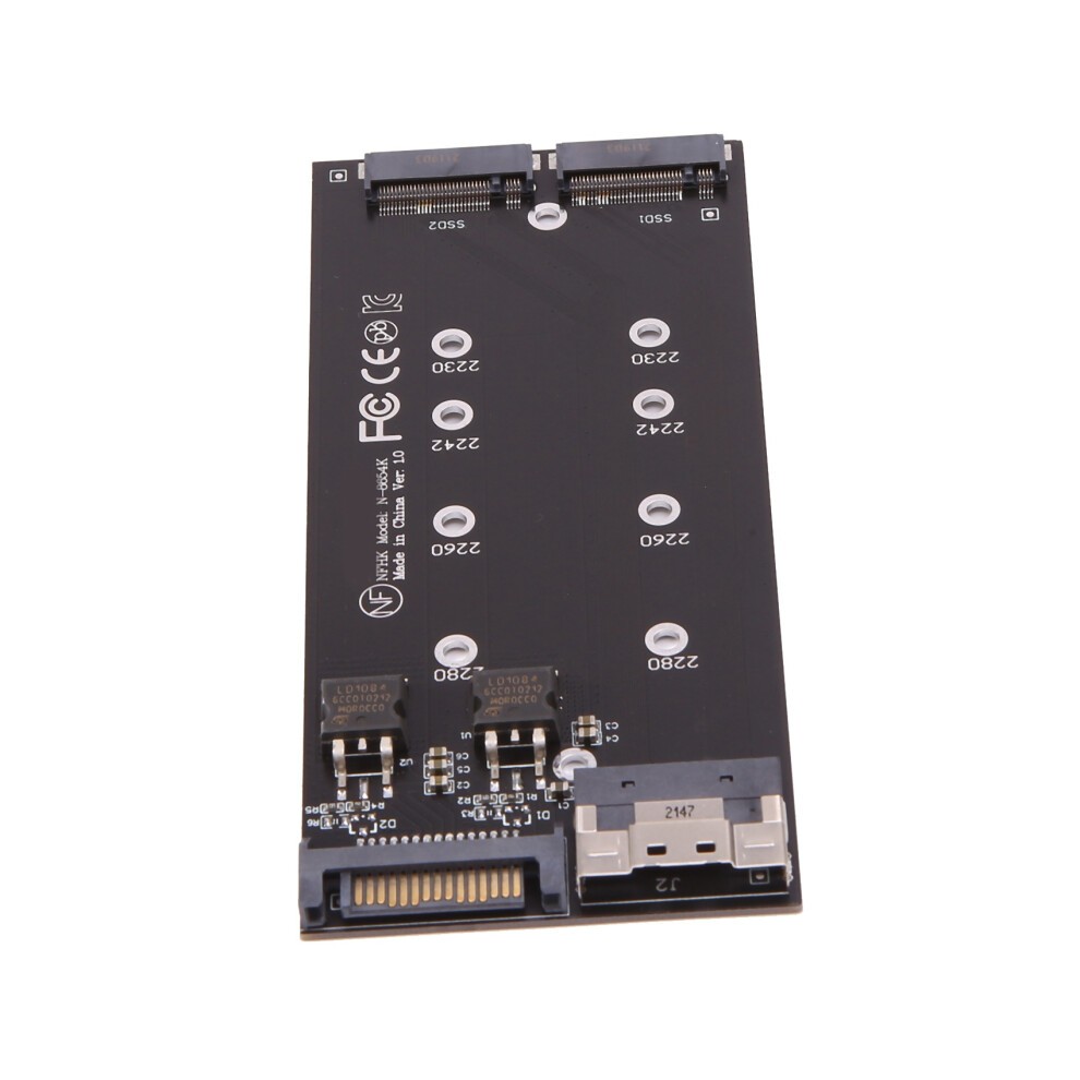 SFF-8654 8I Split Card X8 Para VROC Dual NVMe M.2 NGFF Slimline NVME PCIe SSD SATA Adaptador Mainboard thumbnail