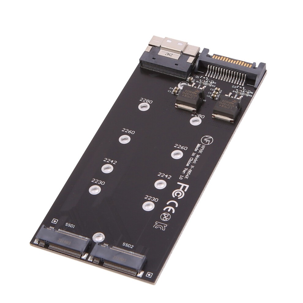 SFF-8654 8I Split Card X8 Para VROC Dual NVMe M.2 NGFF Slimline NVME PCIe SSD SATA Adaptador Mainboard thumbnail