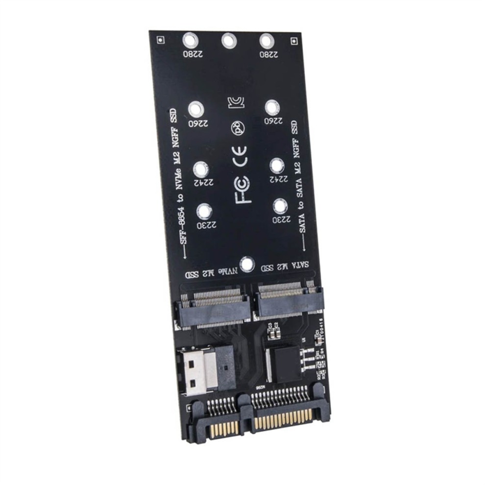 M2 SSD Adapter M.2 SATA Ngff to + NVME SFF-8654 Converter Expansion Card thumbnail