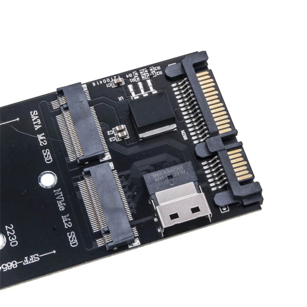 M2 SSD Adapter M.2 SATA Ngff to + NVME SFF-8654 Converter Expansion Card thumbnail