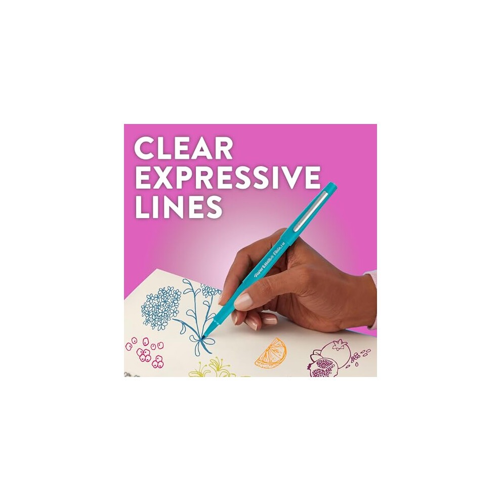 Paper Mate Flair Felt Tip Pens | Medium Point (0.7 Mm) Writing Pens | Black Pens | for Writing, Drawing & Sketching | 12 Count thumbnail