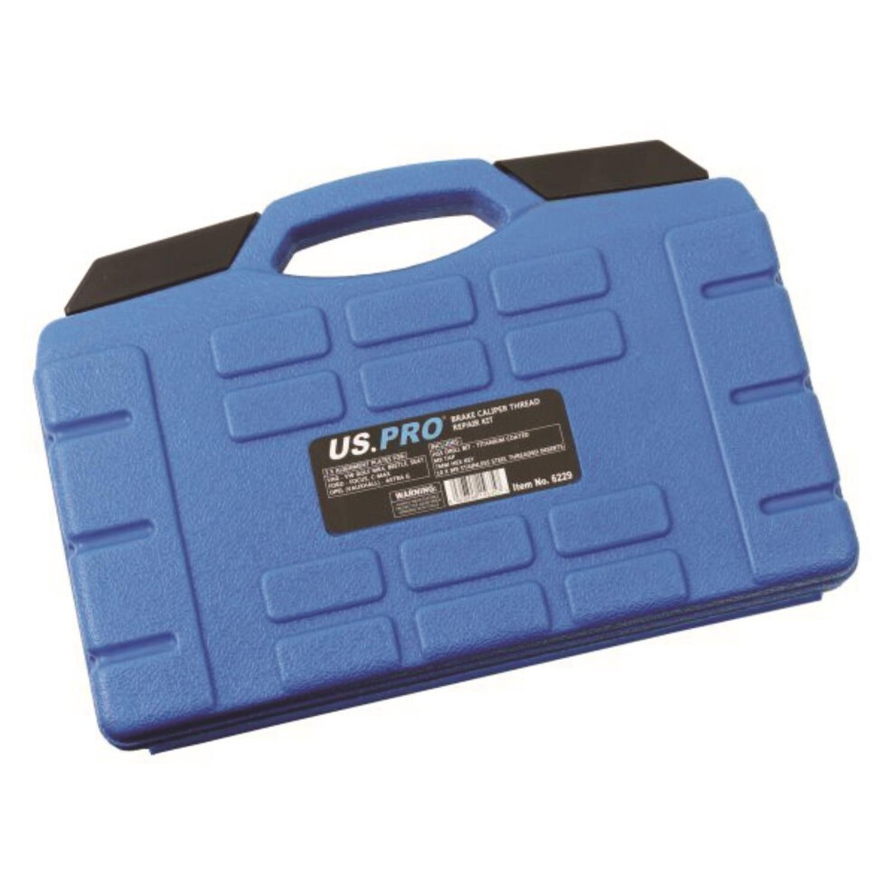 US PRO Tools Brake Caliper Thread Repair Kit with Threaded Inserts and Alignment Plates 6229 thumbnail