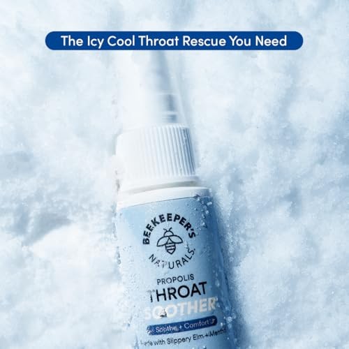 Beekeepers Naturals Propolis Throat Support Cool and Calm Spray - Propolis Menthol - 1 Fl Oz: Cold, Cough or Flu Treatment, Contains Vitamin C thumbnail