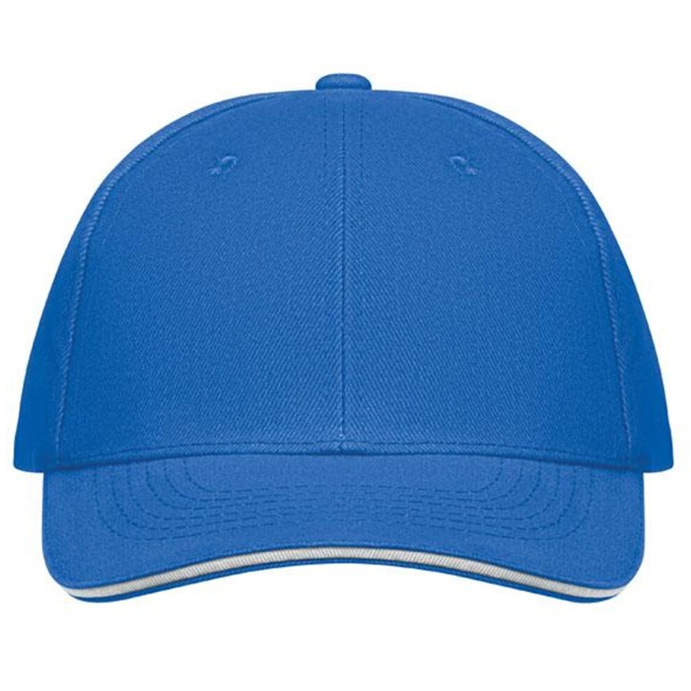 (One Size, White/Blue) MidOcean Buffalo 6 Panel Baseball Cap