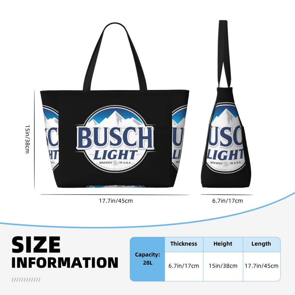(Best Seller of Bush Light_15435) Beach Bag for Women Large Capacity Waterproof Sandproof Tote with 7 Pockets Pool Zipper Bags for Travel Vacation Gym thumbnail